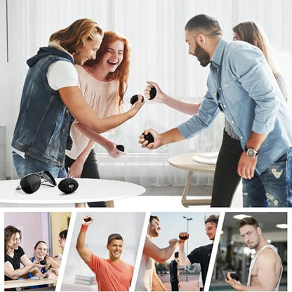 Hand Grip Strengthener, Rechargeable Digital Grip Strength Trainer with LCD Display Up to 220lbs/100kg, Silicone Hand Exercise Ball for Forearm Finger Training & Stress Relief, for Adults and Kids - color: Black