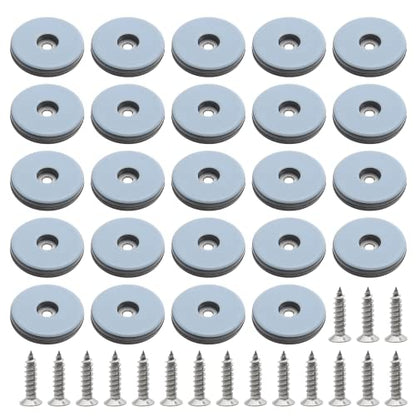 Teflon Furniture Sliders, 1-1/2 Inch Round, Grayish Blue, 24 Pcs