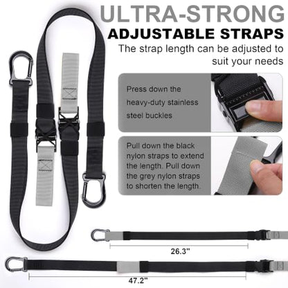 Home Resistance Training Kit with Adjustable Suspension Straps for Workouts - color: Grey