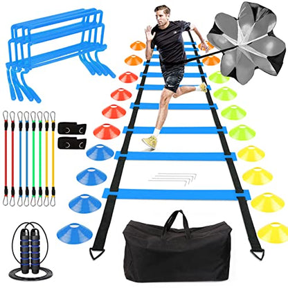 HOTOOLME Agility Training Equipment Set, Soccer Training Equipment for Kids,Football Training Equipment,Agility Ladder Speed Training Equipment