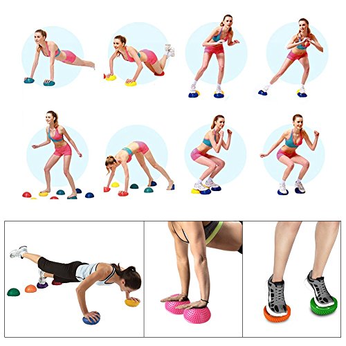 Balance Ball, Foot Massage and Stability Training with Textured Surface Pilates Accessory for Yoga Fitness Gymnastics Home Workout