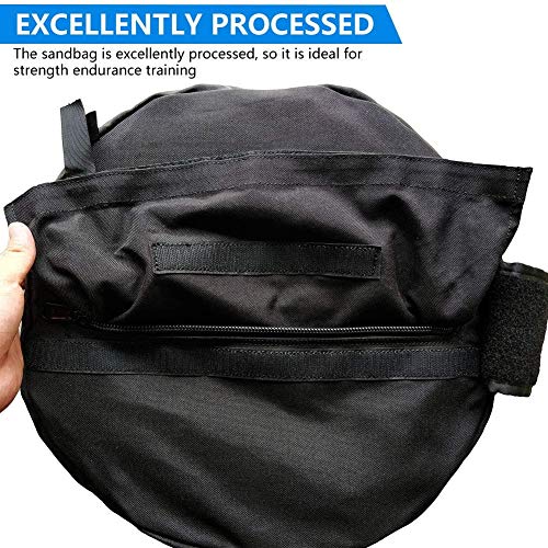 Training Sandbag Adjustable Heavy Duty Workout Sandbags Fitness Sandbags for Lifting Exercise Bodybuilding 200LBS Black
