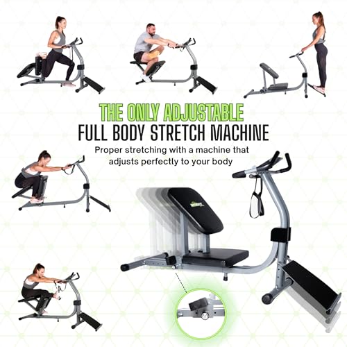 Nitrofit Limber Pro Stretch Machine with Patented Adjustable Sliding Seat and Heavy, Stable Frame, Premium Full‑Body Stretch Trainer for Back, Hamstrings, Hips & Calves, Flexibility, Mobility & Rehab