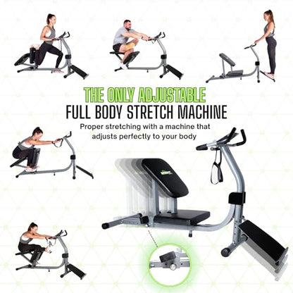 Nitrofit Limber Pro Stretch Machine with Patented Adjustable Sliding Seat and Heavy, Stable Frame, Premium Full‑Body Stretch Trainer for Back, Hamstrings, Hips & Calves, Flexibility, Mobility & Rehab