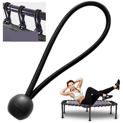 4 Pack Rebounder Trampoline Bungee Cords Replacement 6 Inch Bungee Balls Black Ball Bungee Elastic Straps for 40"/48" Mini Rebounder Trampoline Mini Trampoline Foldable Fitness Trampoline