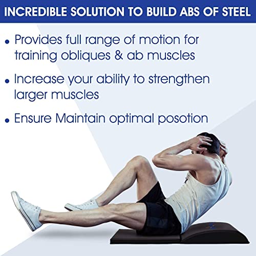 Yes4All Abdominal Exercise Pads, Foldable Ab Workout Equipment for Home Gym Core Training & Back Stretching, Sit Up Mat for Floor Exercises