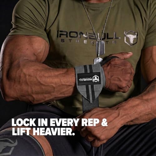 Wrist Wraps for Weightlifting (USPA & IPL Approved) - 18” Premium Quality Wrist Straps for Weightlifting - Weight Lifting Wrist Wraps with Thumb Loop - Best Gym Wrist Wraps for Lifting Weights, Curls & Dips - Lifting Wrist Wraps for Bench, Powerlifting &