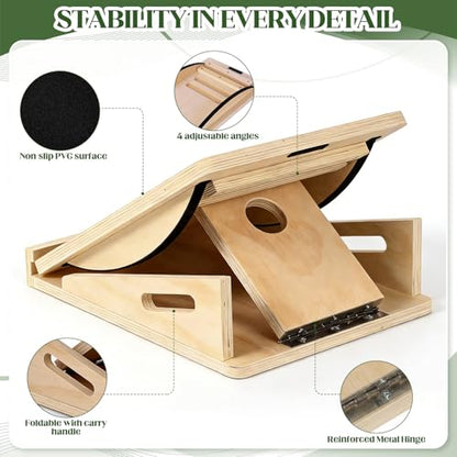 Slant Board 2-in-1 Calf Stretcher for Squats, Balance Board 500 LB