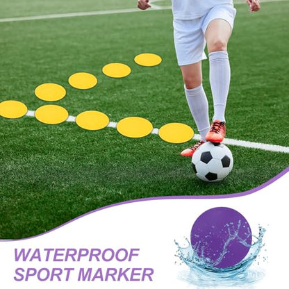 PATIKIL Spot Markers, Non-Slip Floor Dots Agility Markers Flat Field Cone Poly Dot - color: Purple
