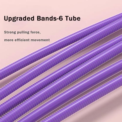 Upgraded Pedal Resistance Band with Handle, Tube Pedal Resistance Device with Thickened 6 Tension Ropes, Soft Durable Fashion Puller Exercise for Abdomen, Waist, Arm, Leg, Core/ABS