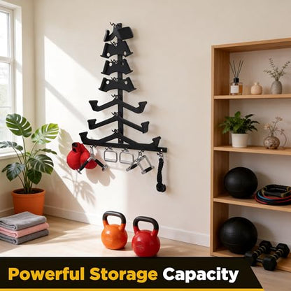 Cable Attachment Storage Rack, LAT Pulldown Bar Holder, Home Gym Organizer for Cable Handles and Attachments