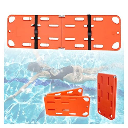 Portable Spine Board for Water - Lightweight Emerncy Stretcher with Recement Str, Easy Folding Design, and Non-Slip Grip for Pool Safe and Lifeguard Use.
