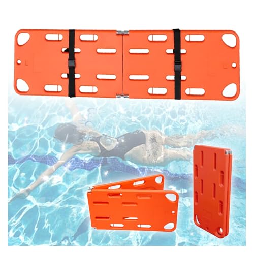 Portable Spine Board for Water - Lightweight Emerncy Stretcher with Recement Str, Easy Folding Design, and Non-Slip Grip for Pool Safe and Lifeguard Use.