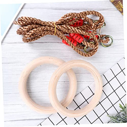 Sosoport Adjustable Rings Boys and Girls Gymnastic Rings with Rope Indoor Exercise for Full Body Strength