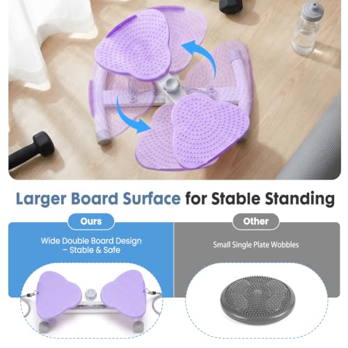 DUMOS Waist Twister Machine Exercise, Ab Twister Board, 300 lbs Capacity, Noiseless Fitness Tool for Core & Belly Fat Workout, Anti-Slip Home Gym Equipment