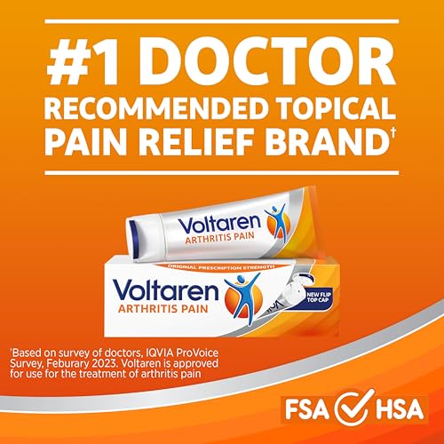 Voltaren Arthritis Pain Gel for Powerful Topical Arthritis Pain Relief with Diclofenac Gel - Easy Open Cap - 100 g X 2