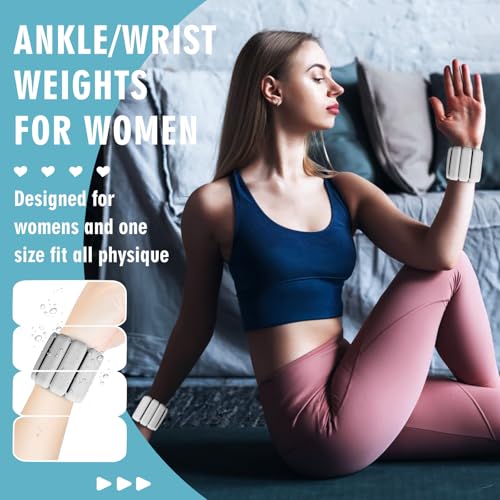 Wrist Weights, 2Pack Adjustable Wearable Wrist Ankle Weights for Women/Men, Silicone Wrist Bangles for Walking, Yoga, Pilates, and Gym, Arm & Leg Workout, 2lb - color: Gray