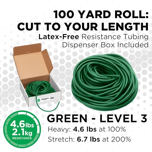THERABAND Resistance Tubing, - color: Level 3 / Heavy - Green
