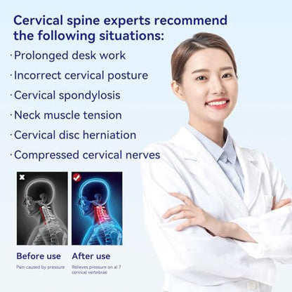 Cervical Traction Device Neck Brace Support Stretcher for Pain Relief