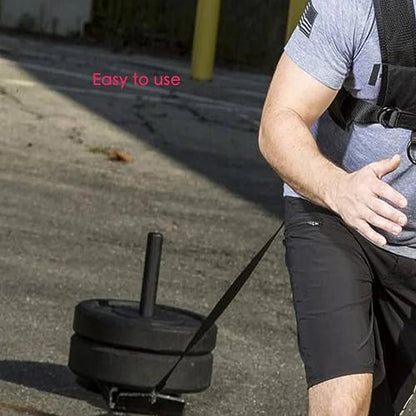 2 PCS Weighted Sled Pulling Training Straps, Sled Trainer Pull Leash of Pulley Strap, Sled Harness Suit for Improving Speed Endurance Strength