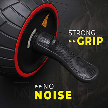 Ab Roller for Abs Exercise Workout Fitness Ab Wheel Roller Knee Mat Resistance Bands Home Gym Equipment for Men Women Abdominal Exercise - color: Black w Jump Rope