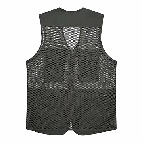 Unisex Mesh Breathable Fishing Vest, Multi-Pockets Photography Travel Hiking Waistcoat Jacket for Adults and Youth