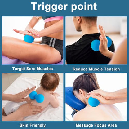 Aegero Peanut Massage Ball-Double Lacrosse Massage Ball (Grey Firm Ball) - color: Black