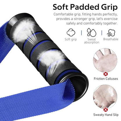 WALITO Exercise Handles, Replacement Cable Machine Attachments for Home Gym Equipment, Pulley System, Pilates, Resistance Bands, Strength Trainer, Heavy Duty Working Out Handles - color: Blue