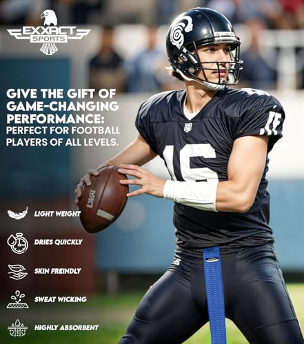 Streamer Towel Football with Hook & Loop Fastener, Ultra Light Quarterback QB Black Football Towel to Clean Hands, Visor, Gloves - Highly Absorbent, Quick-Dry (Black)
