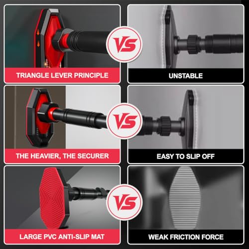 Ciieeo Adjustable Pull up Bar for Doorway with Secure Locking No Drill Installation Comfortable Grip Portable Home Gym Strength Training Equipment 39.37 Inch