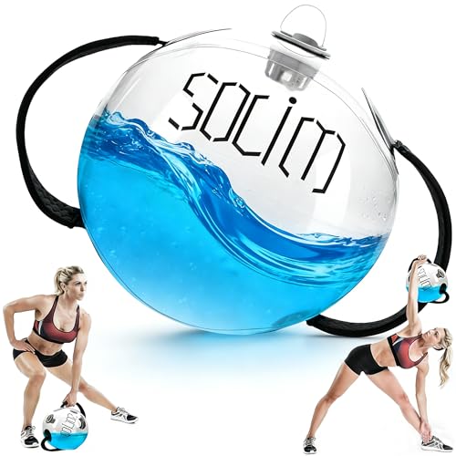 Solim Water Weights Aqua Bag Ball Shape, Sandbag Alternative for Strength Training, Portable Stability Fitness Equipment, Ultimate Core & Balance Trainer for Home Gym