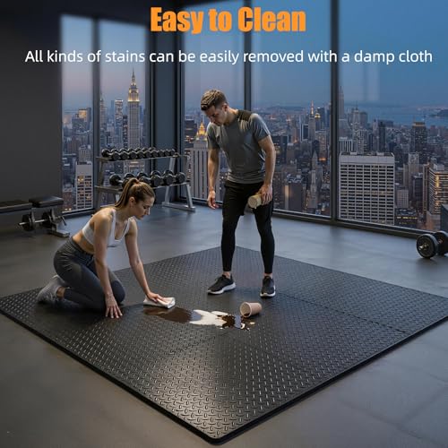 ZENY 24 Pack Puzzle Exercise Mat, 0.75'' Thick EVA Interlocking Foam Floor Tiles, Workout Mat Gym Flooring for Home Gym, 24 in x 24 in x 3/4 in, Cover 96 sq.ft