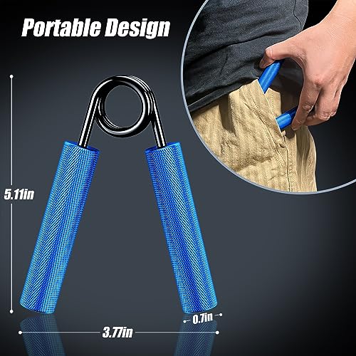 Grip Strength Trainer 4 Pack,50LB-200LB Metal Hand Grip Strengthener,Non-Slip Heavy-Duty Forearm Exerciser,Hand Gripper for Muscle Building and Hand Rehabilitation Exercising - color: Color