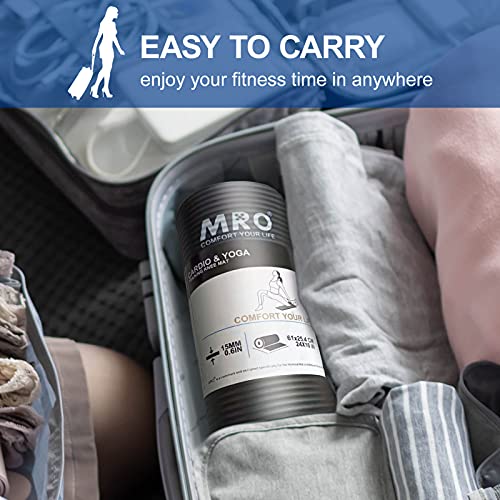 MRO Yoga Knee Pad Cushion –Premium Exercise Knee Pad - Eliminate Pain During Home Workout - Extra Padding & Support for Knees, Wrists, Elbows - Complements Your Yoga Mat 24''X10''X0.6''