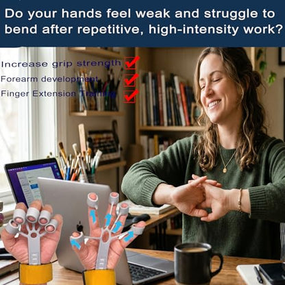 Excellent Hand Exerciser with Wrist Support, Stress Balls for Adults，Exerciser Balls, Physical Therapy Equipment, Grip Strength Trainer,Hand Strengthening Devices(4PCS)