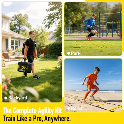 Agility Ladder,Soccer Training Equipment Set,Speed & Agility Training - color: Yellow
