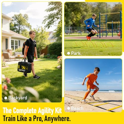 Agility Ladder,Soccer Training Equipment Set,Speed & Agility Training - color: Yellow