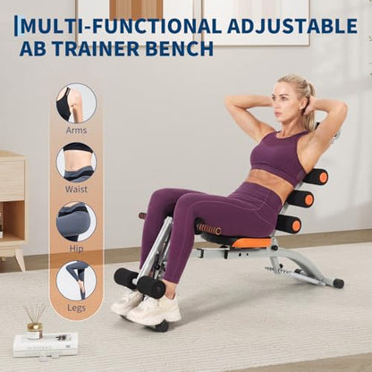 Adjustable Abdominal Trainer,Multi-Functional Ab Trainer Bench for Home Gym