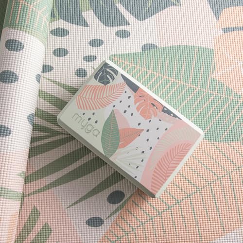 MYGA Yoga Block,Lightweight EVA Foam Yoga Brick,High Density Non-Slip Block for Yoga Poses, Pilates, Balance and Flexibility - color: Palm