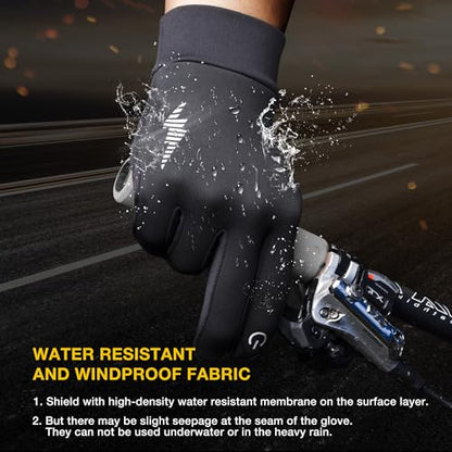 SIMARI Winter Gloves for Women Men - Cold Weather Thermal Touch Screen Ski Snow Glove Liners, Non-Slip Palm & Warm Fleece Lined, for Running Cycling Driving Hiking Walking Sports Outdoor Texting Work