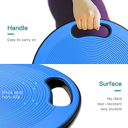 Wobble Balance Board, Exercise Balance Stability Trainer Portable Balance Board with Handle for Workout Core Trainer Physical Therapy & Gym No-Skid Surface
