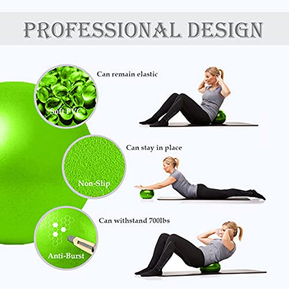 PL-0003 Soft Exercise Ball, Anti-Burst Yoga Ball Chair Supports 2200lbs PL-0003 - color: Green