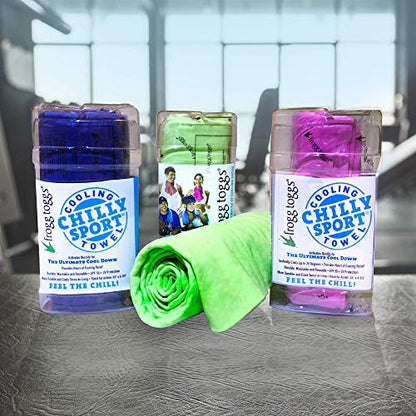FROGG TOGGS Chilly Sport Cooling Neck Wrap & Head Band - color: HiVis Green