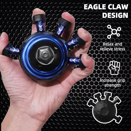 Finger Grip Strengthener,2026 New Hand Forearm Ball Strengthener Wrist Strengthening Guitar Finger Gripper Finger Exerciser Gripper Tool for Gym, Piano and Guitar Training - color: Black