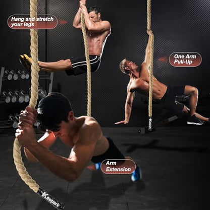 Climbing Rope Gym Exercise Ropes - 1.5 Inch Diameter 10FT 15FT 20FT 25FT 30FT 35FT 40FT 50FT Climb Rope for Fitness & Strength Training, Workout Climbing Rope for Adults Home Indoor or Outdoor - style: 1.5 Inch-10ft