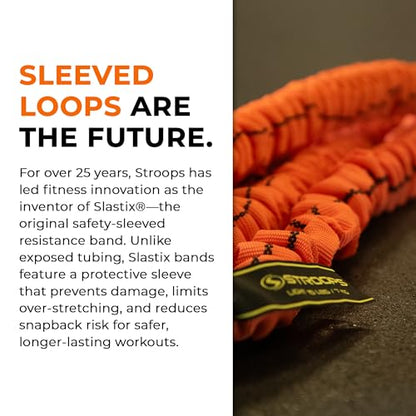 Slastix Toner Resistance Bands with Handles | Safe Sleeve Exercise Bands for Strength Training, Full Body Workouts, and Home Gym Fitness