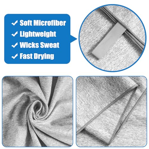 Quick Dry Microfiber Towel for Camping,Beach Travel Body Gym Hiking Swimming Pool Yoga Mat Towels (Grey, 30X60 Inch)