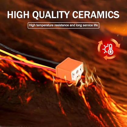 2PCS H4 HB2 9003 Wiring Harness Headlight Socket, 16AWG Headlight Connector, Headlight Fog Light Retrofit Car Accessories, for Car, Boat (Orange)