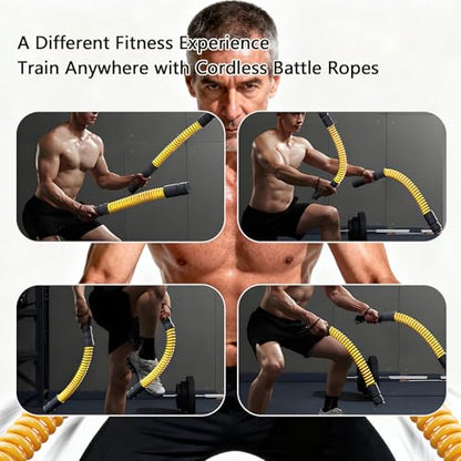 Ropeless Battle Rope,Adjustable Weight Battle Rope for Home Gym,HIIT and Low-Impact Aerobic Training for Men & Women