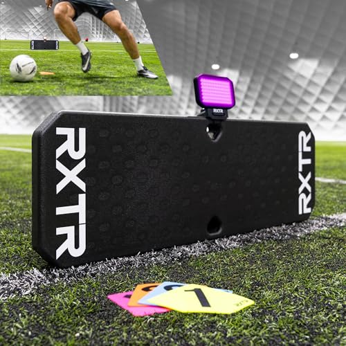 RXTR PRO Coach Soccer Training System - Smart Reaction Light & Soccer Rebound Board with Real-Time Scoring, 17 Pre-Programmed Drills, App-Free Training for All Skill Levels